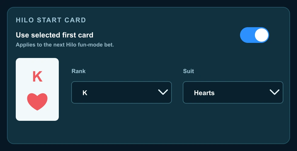 Hilo start card preview
